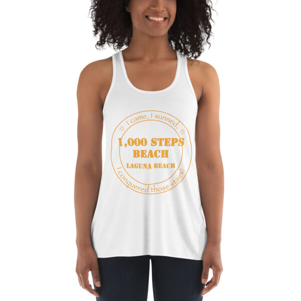 1,000 Steps Beach Women's Tank - Flowy Racerback - Image 7